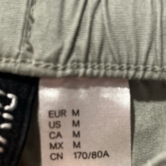 Divided Parachute Pants Womens Medium Gray Super Baggy Retro Banded Ankle - Picture 7 of 7